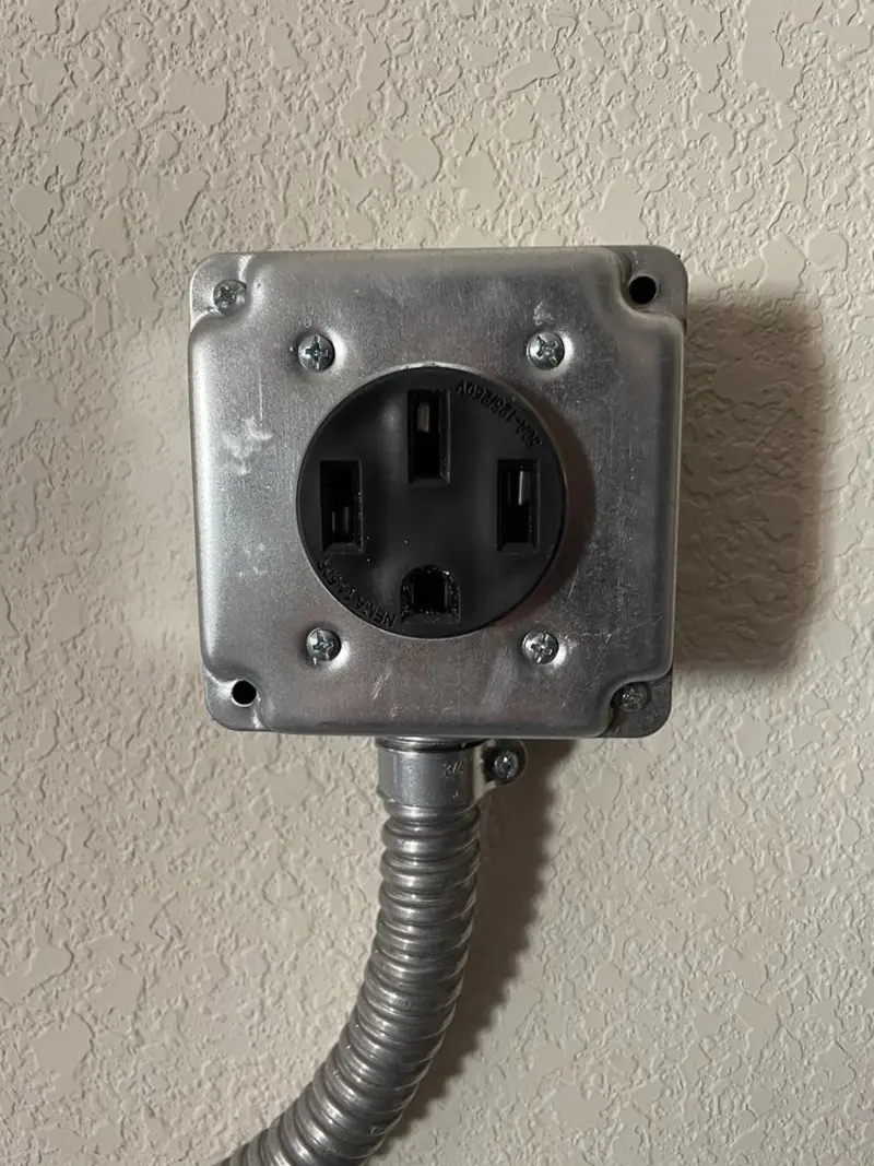 NEMA 14-50 outlet installed for Smart Home Electrical in Holtville